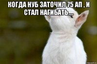 когда нуб заточил 75 ап , и стал нагибать.... 