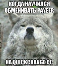 когда научился обменивать payeer на quickchange.cc