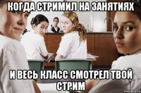 когда стримил на занятиях и весь класс смотрел твой стрим