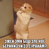  эжей эми беш эле коё беринизчи,ээ суранам?