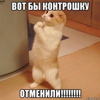 вот бы контрошку отменили!!!!!!!!