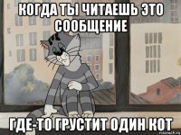 когда ты читаешь это сообщение где-то грустит один кот