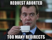 request aborted too many redirects