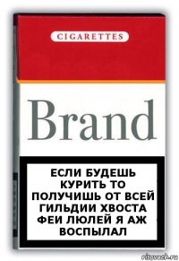 ЕСЛИ БУДЕШЬ КУРИТЬ ТО ПОЛУЧИШЬ ОТ ВСЕЙ ГИЛЬДИИ ХВОСТА ФЕИ ЛЮЛЕЙ Я АЖ ВОСПЫЛАЛ