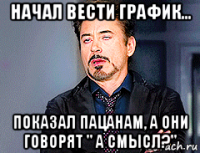 начал вести график... показал пацанам, а они говорят " а смысл?"