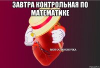 завтра контрольная по математике 