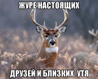 журе настоящих друзей и близких. утя