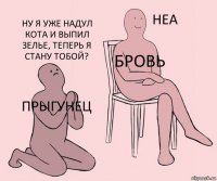 Прыгунец Бровь Ну я уже надул кота и выпил зелье, теперь я стану тобой?