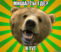 миша?ты где? я тут