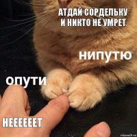 атдай сордельку и никто не умрет неееееет