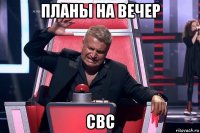 планы на вечер свс