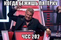 когда бежишь пятёрку чсс 202