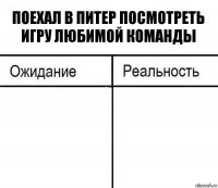 Поехал в ПИТЕР посмотреть игру любимой команды  