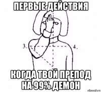 первые действия когда твой препод на 99% демон