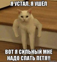 я устал, я ушёл вот я сильный мне надо спать петя!!