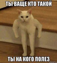 ты ваще кто такой ты на кого полез