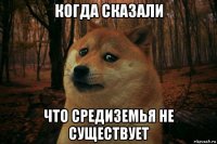 когда сказали что средиземья не существует