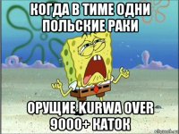 когда в тиме одни польские раки орущие kurwa over 9000+ каток