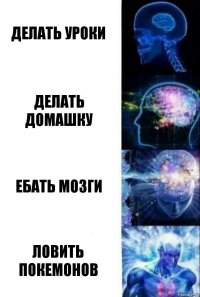 Делать уроки Делать домашку Ебать мозги Ловить покемонов