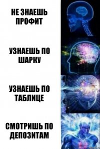 Не знаешь профит Узнаешь по шарку Узнаешь по Таблице Смотришь по Депозитам