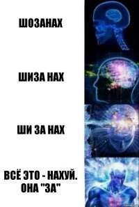 шозанах шиза нах ши за нах всё это - нахуй. она "за"