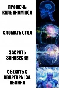 прожечь кальяном пол сломать стол засрать занавески съехать с квартиры за пьянки