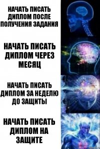 начать писать диплом после получения задания начать писать диплом через месяц начать писать диплом за неделю до защиты начать писать диплом на защите