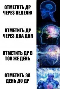 Отметить др через неделю Отметить др через два дня Отметить др в той же день Отметить за день до др