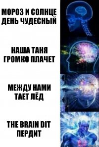 Мороз и солнце
День чудесный Наша Таня громко плачет Между нами тает лёд The brain dit пердит