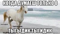 когда думаеш только о тыгыдик тыгидик