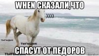 when сказали,что спасут от педоров