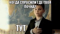 когда спросили где твоя почка? 