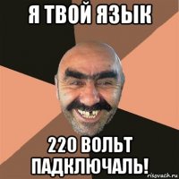 я твой язык 220 вольт падключаль!