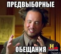 предвыборные обещания