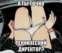 а ты точно технический директор?