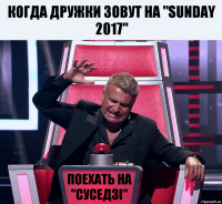 Когда дружки зовут на "SunDay 2017" Поехать на "Суседзi"