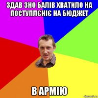 здав зно балів хватило на поступлєніє на бюджет в армію