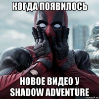 когда появилось новое видео у shadow adventure