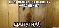 когда мамка друга спалила у холодильника: 