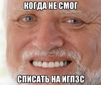 когда не смог списать на игпзс