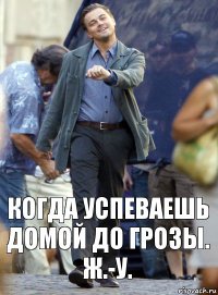 когда успеваешь домой до грозы. ж.-у.