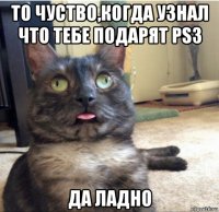 то чуство,когда узнал что тебе подарят ps3 да ладно