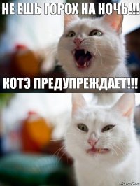 Не ешь горох на ночь!!! Котэ предупреждает!!!