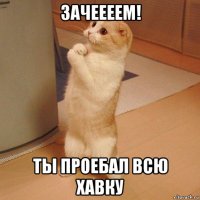 зачеееем! ты проебал всю хавку