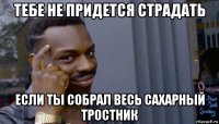 тебе не придется страдать если ты собрал весь сахарный тростник