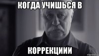 когда учишься в коррекциии