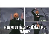  жду ответа от артёма: го в майн?