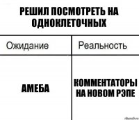 Решил посмотреть на одноклеточных Амеба Комментаторы на новом рэпе