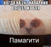 когда на 2х2 напарник вышел из боя 