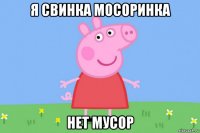 я свинка мосоринка нет мусор